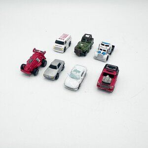 Lot of 7 Vintage 1980s 1990s Galoob Micro Machines Cars Trucks Jeep Racecar